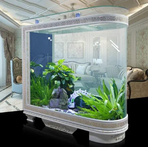 European Style Ecological Aquarium Screen Bullet Head Large and Medium-sized Living Room Lazy No Water Change Fish Tanks