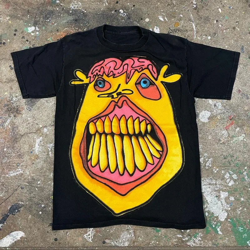 

Luxury y2k top Summer T-shirt Heavy Metal Jazz Band Rap Rock High Street Art Graffiti Comfortable Men Women Pure cotton