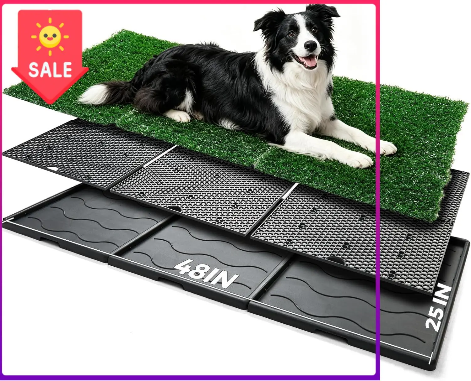 Dog Pee Grass Pad with Tray Extra Large 48