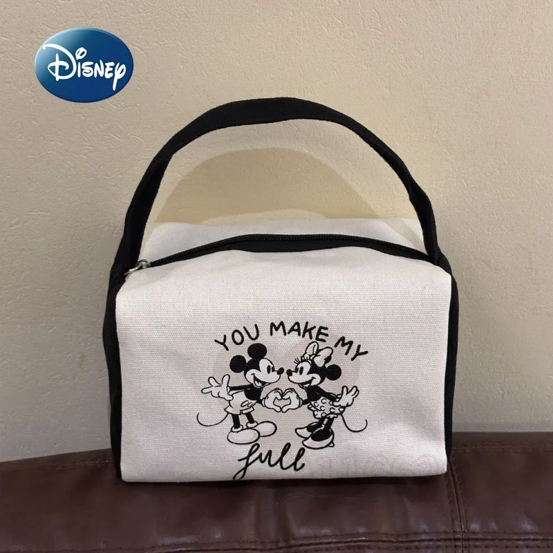 

Disney Mickey's New Portable Cosmetic Bag Canvas Large Capacity Women's Cosmetic Bag Lightweight Travel Storage Toiletries Bag