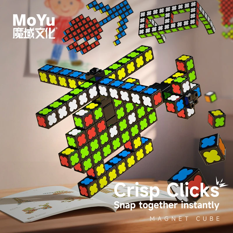

MoYu Magnetic 2x2 3x3 4x4 Cube 9pcs 27pcs 64pcs Magnet Cube Speed Puzzle Toy Stickerless Kid Gift Cubo Magico