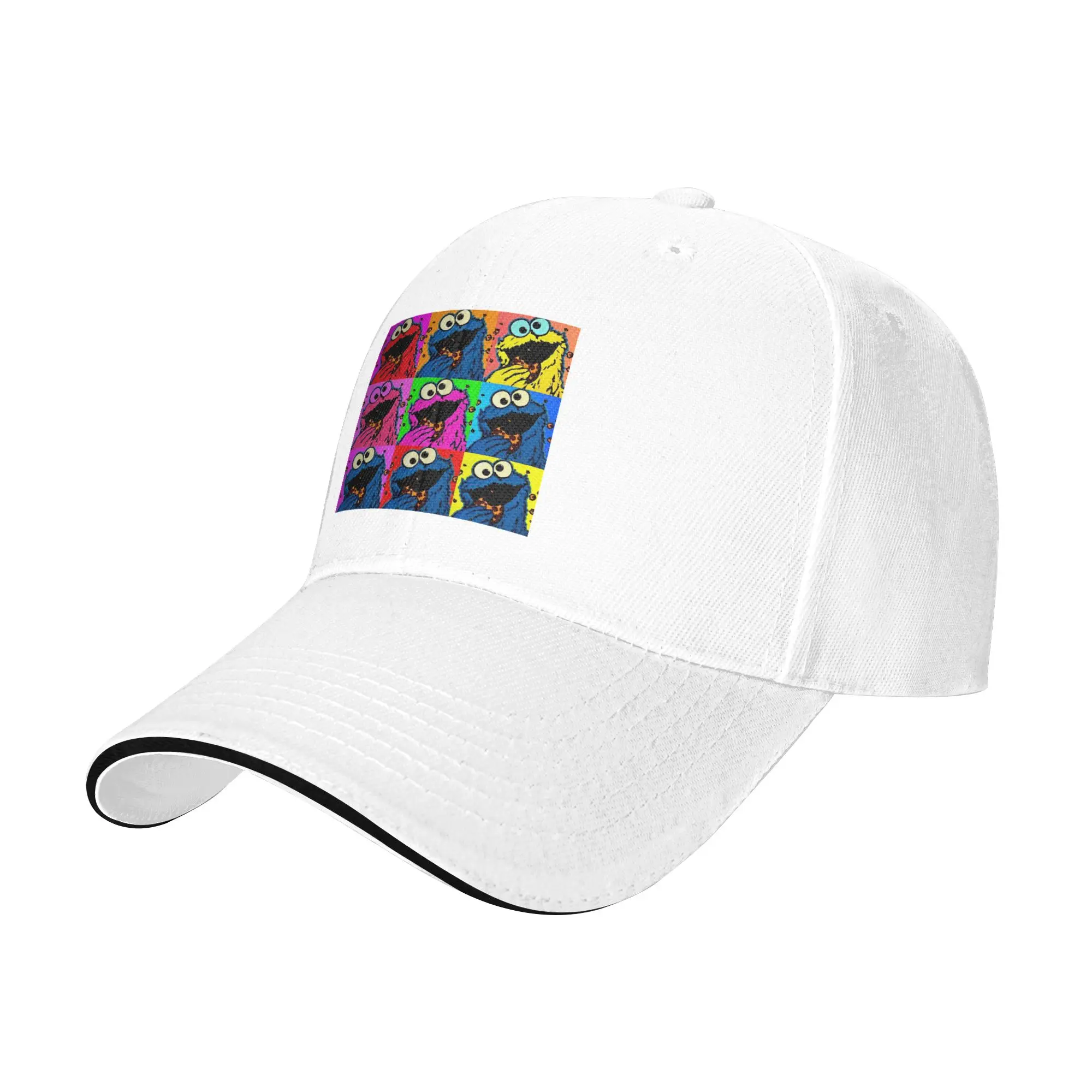 Cookie Monster Sesames Baseball Caps Fashion Cartoon Sandwich Cap Unisex Style Breathable Dad Hat Outdoor