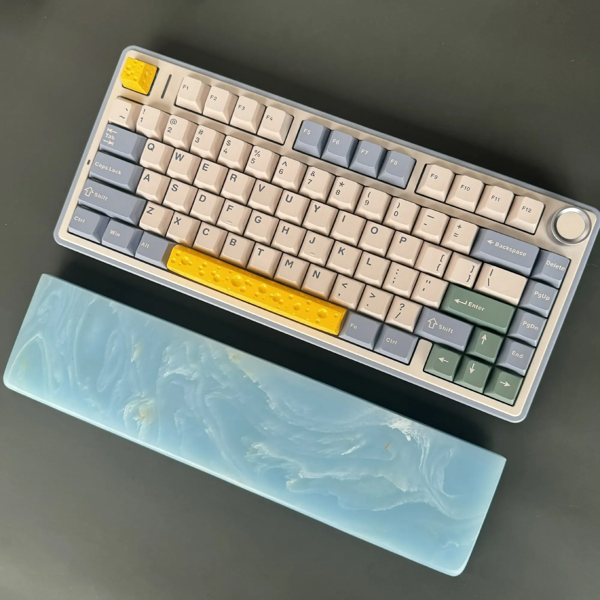 

ECHOME Marble Palm Stress Custom Resin Quartz Palm Rest Mechanical Keyboard Antiskid Wrist Guard Office Game Accessory WristRest