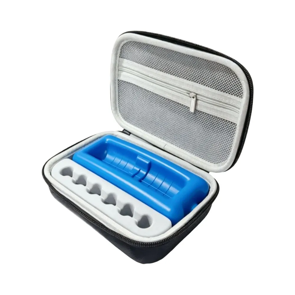 Portable Insulin Cooler for 10ml For Vials with 6 Slots and Ice Pack EVA Travel Storage Case Black 20x12x6.5cm