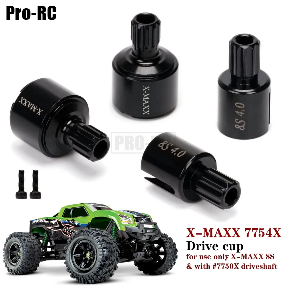 2Pcs Harden Steel Drive Cup 7754X Set Front or Rear for 1/5 Traxxas X-Maxx XMAXX 8S 77086-4 Rc Monster Truck Car Upgrade Part