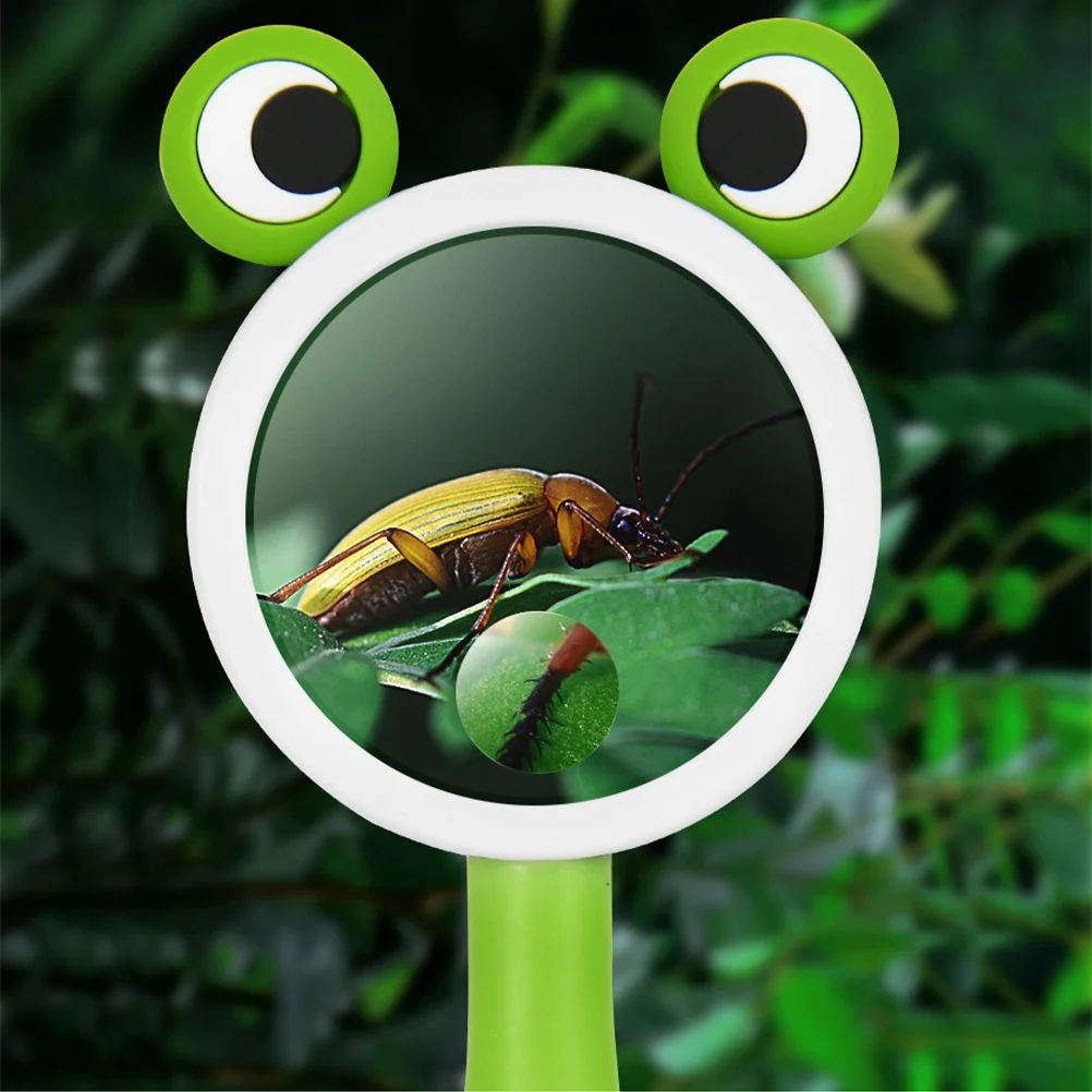 

2Pcs Handheld Cartoon Animal Magnifying Glass Anti-Fall Design for Kids Science Experiment Kindergarten