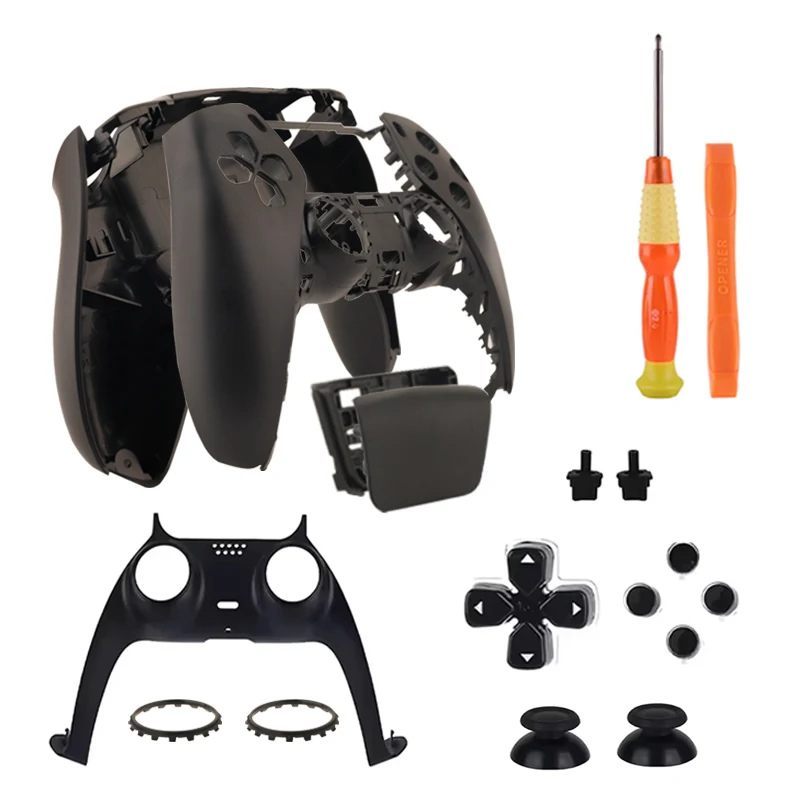 Kompletny zestaw do wymiany obudowy kontrolera PS5 DualSense, przednia i tylna obudowa z touchpadem BDM-010/020/030/040/050, narzędzia do modyfikacji DIY — zdjęcie produktu 2