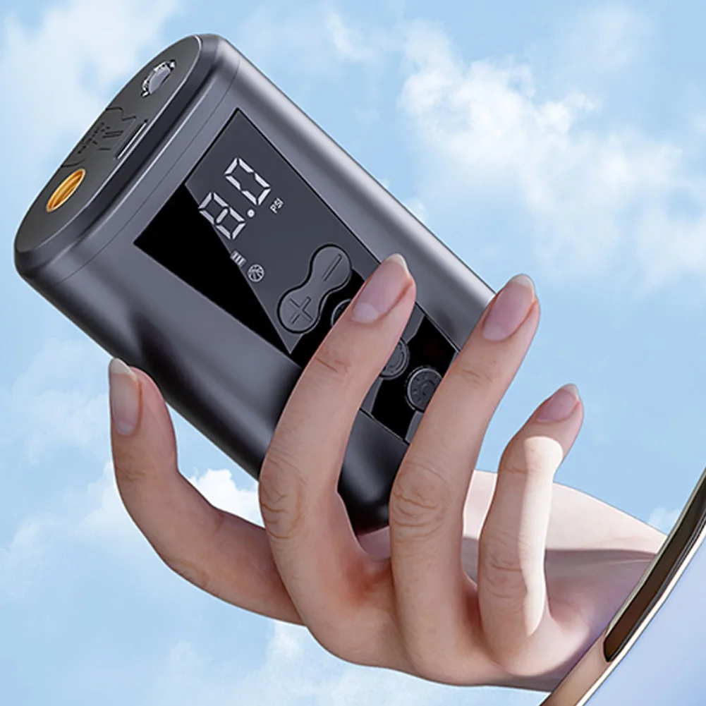 

Электрический насос для мячей, быстрое надувание, портативный, с аккумулятором 2000 мАч, ЖК-дисплей, для футбола, баскетбола, волейбола