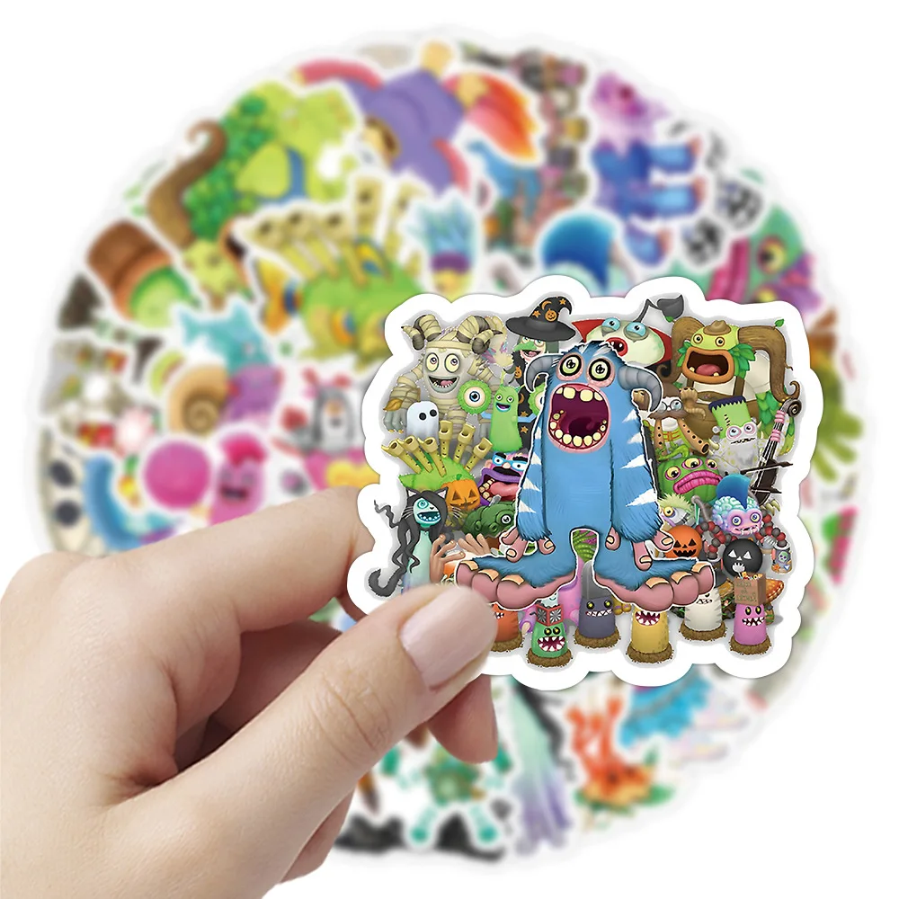 10/30/50PCS Game My Singing Monster Stickers Cute Cartoon Decals DIY Waterproof Laptop Phone Skateboard Bike Kids Sticker Toys