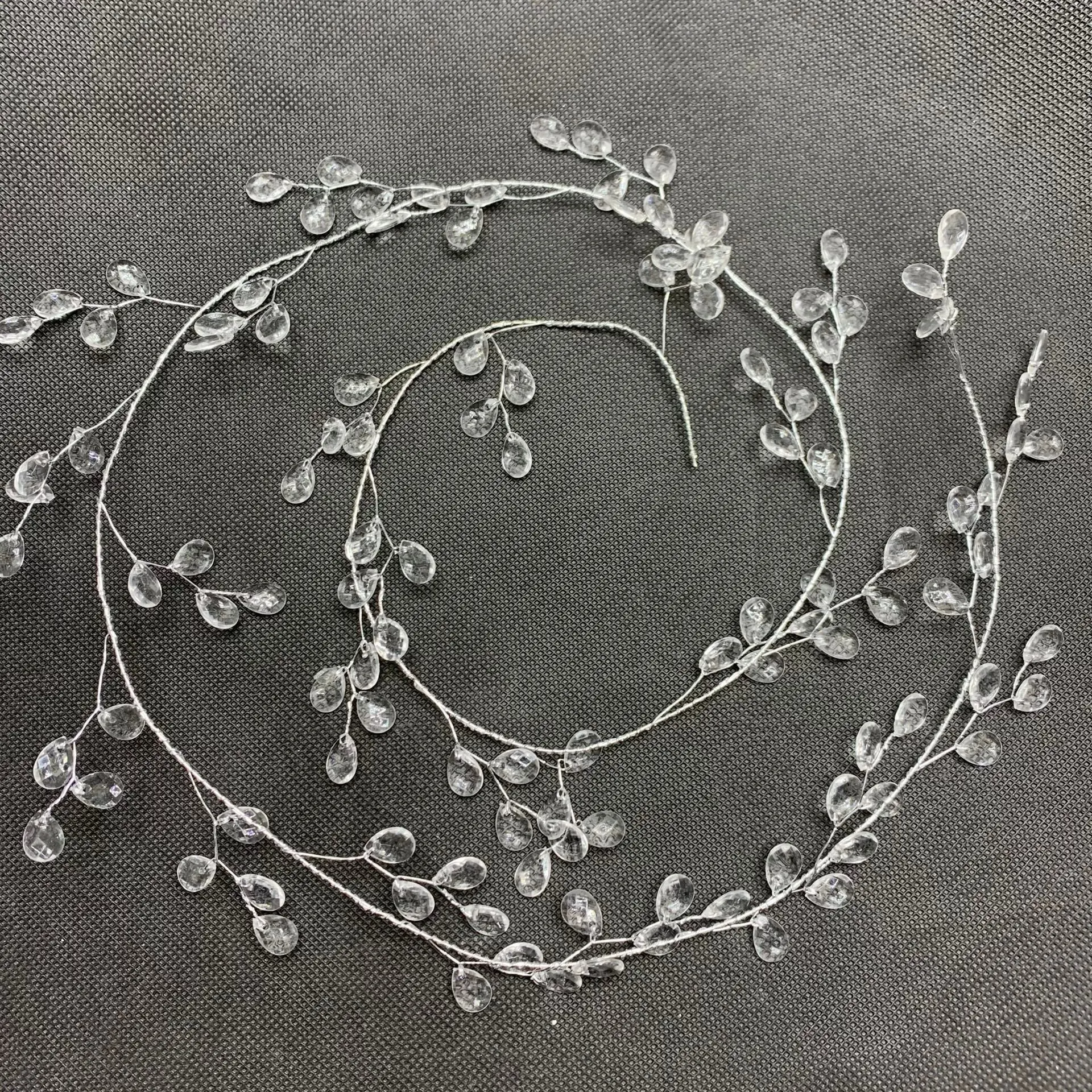 100cm Wedding Acrylic String Crystal Drop String Lighting For Curtain Garland Wedding Candle Holder Accessories Decorations