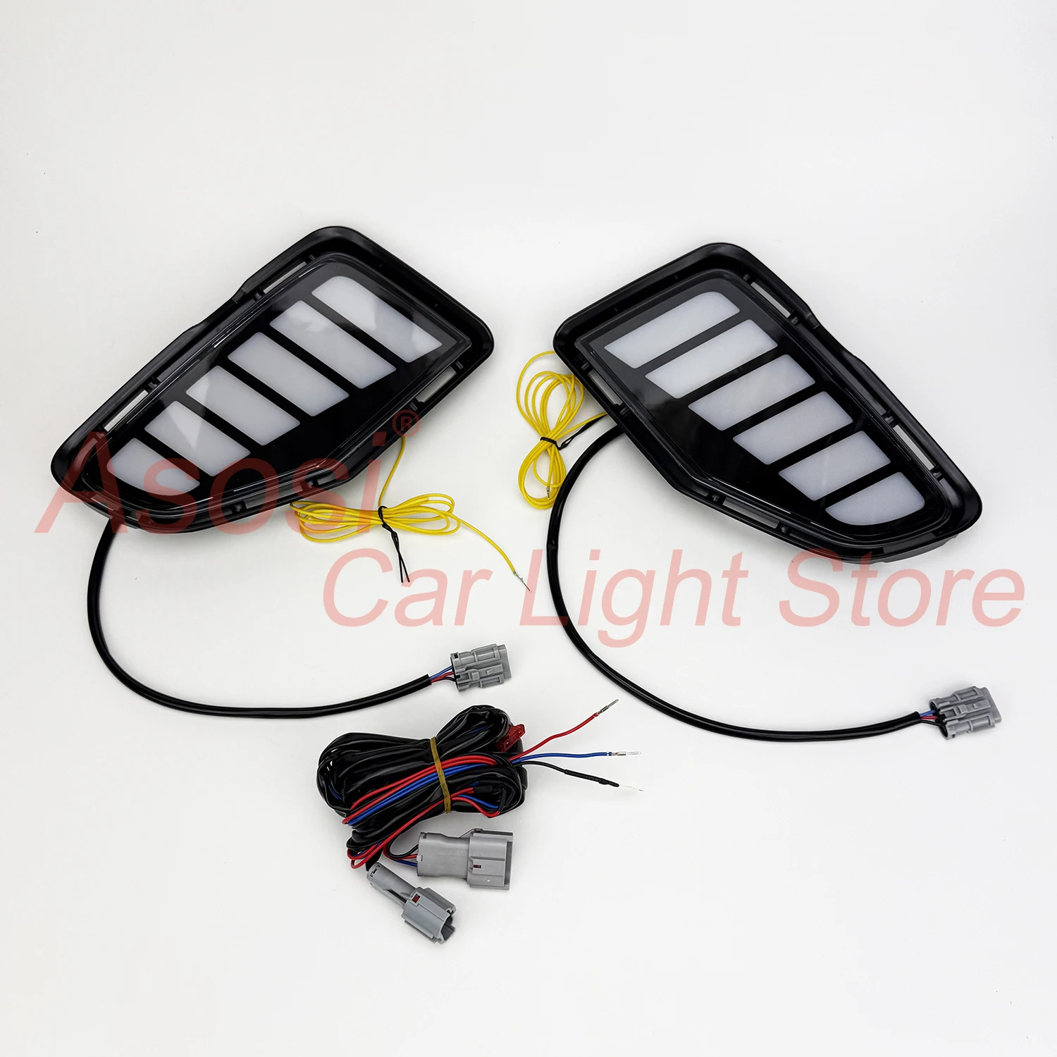 

Front Bumper LED DRL Daytime Running Lights For Toyota Corolla Cross Hybrid 2024 2025 2026 w/Turn Signal Function