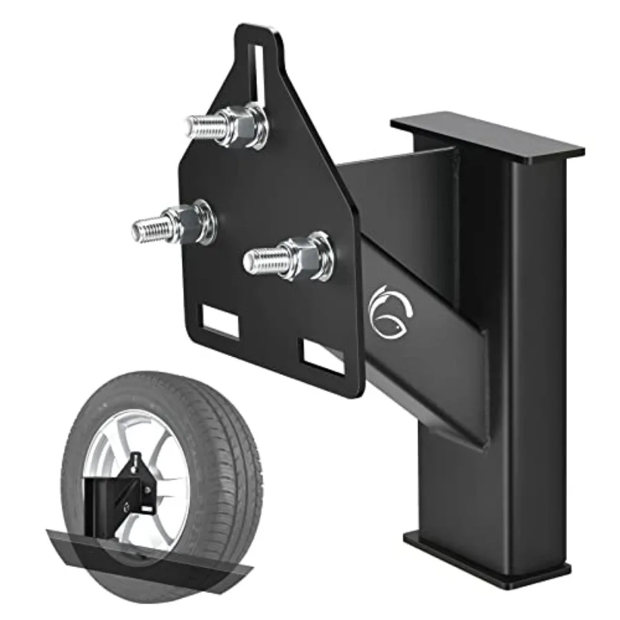 

Stake Pocket Spare Tire Carrier Mount 3-Nuts Design Trailer Bracket Heavy Duty Holder Fits 4 and 5 and 6 Lugs Trailer Wheels on