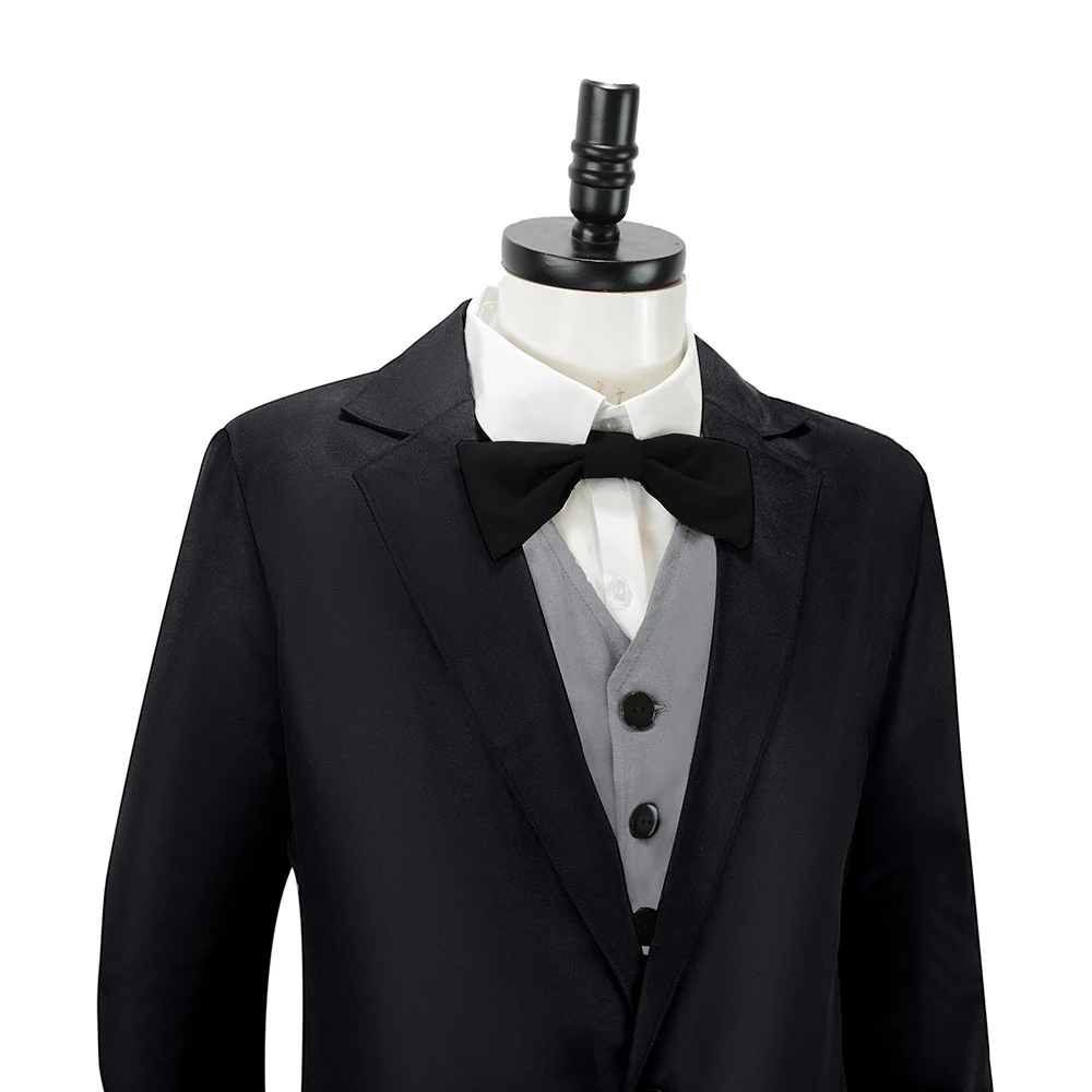 Cartoon Fox Nick Wilde Cosplay Costume Fantasia Coat Vest Pants Neckwear Outfits Men Halloween Carnival Party Black Adult Suit