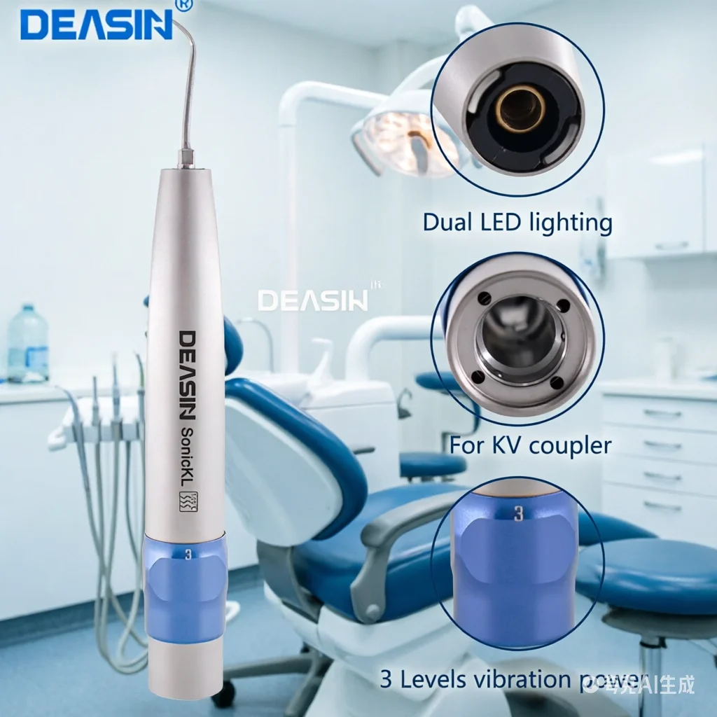 

Sonic Dental Air Scaler Handpiece Led for 6 Holes Kavo coupling Connector With 3 Perio Scaling Tip dentist Kit Teeth Cleaner