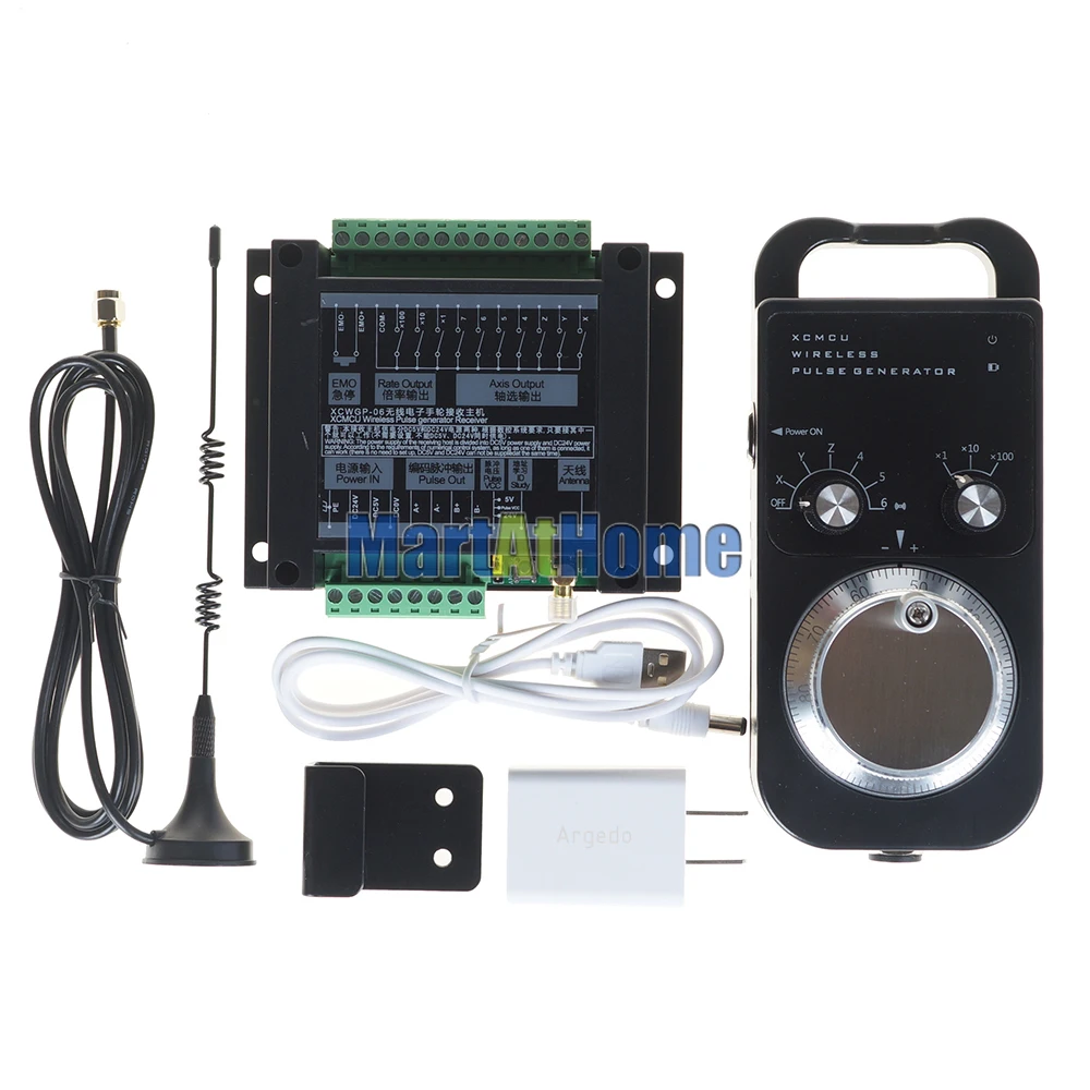 Imagem -02 - Gerador de Pulso Manual com Botão E-stop Mpg sem Fio Torno de Gravação Cnc Eixos 100ppr Npn Pnp