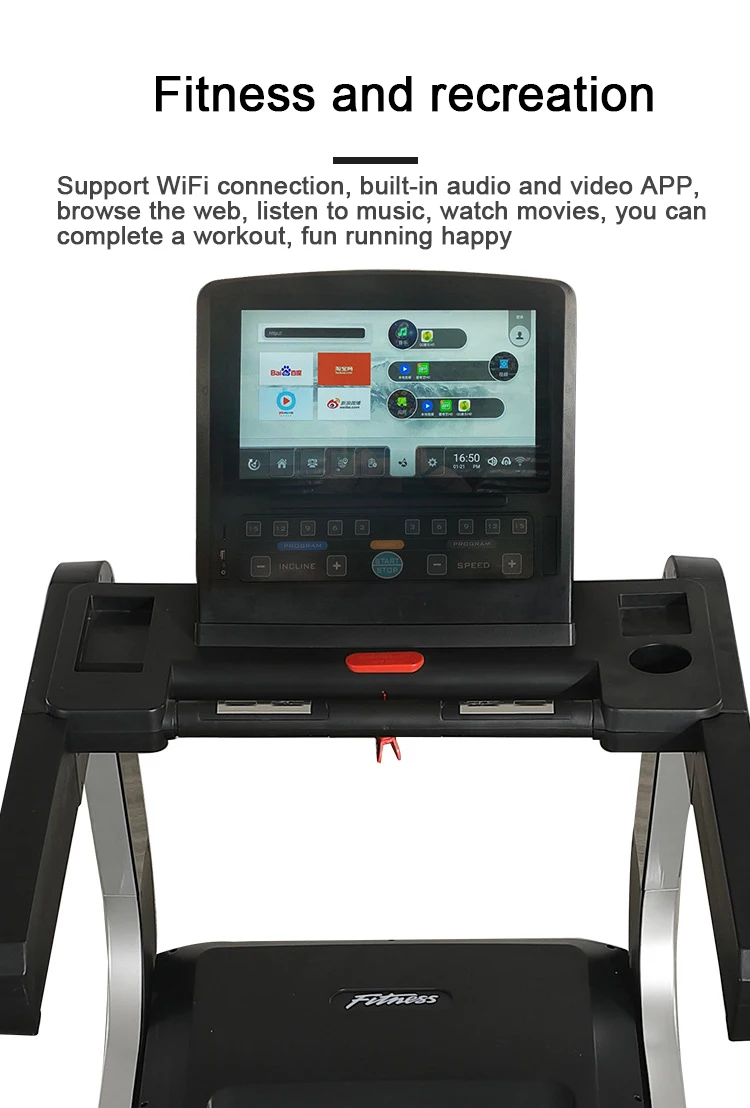 Professional Commercial Electric Treadmill with LED Screen 7.0HP Motor Auto Incline & Magnetic Resistance-Competitive Price