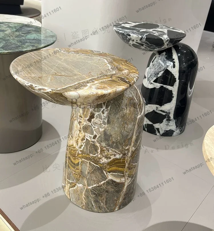 Italian light luxury marble edge a few high-end creative luxury stone corner a few simple art high-end customization