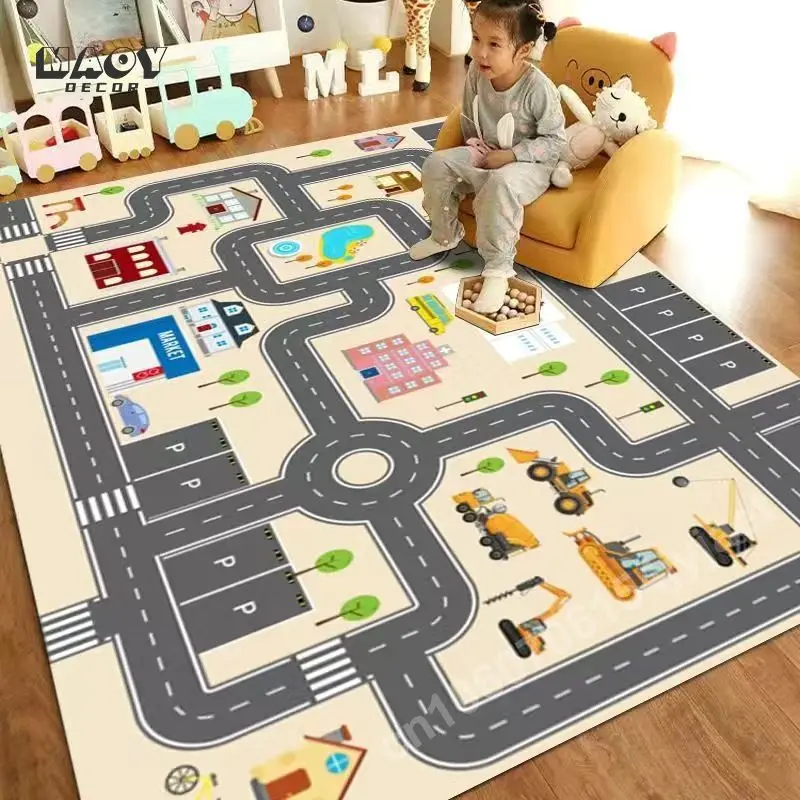 Kids Play Carpet for Clmbing Floor Home Living Room Kid's Bedroom Sofa Doormat Decoration Non-slip Washable Large Size Area Mat