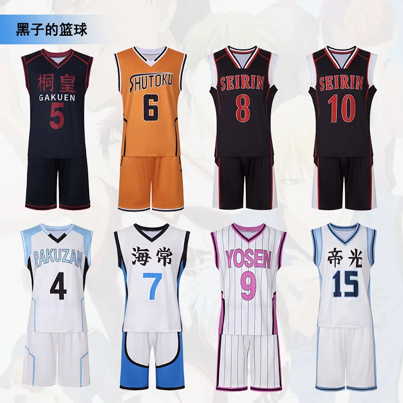 Kuroko No Basuke Basketball Shutoku School Midorima Shintaro Uniform School Jersey Top Shorts Cosplay Costumes Men Sports Wear