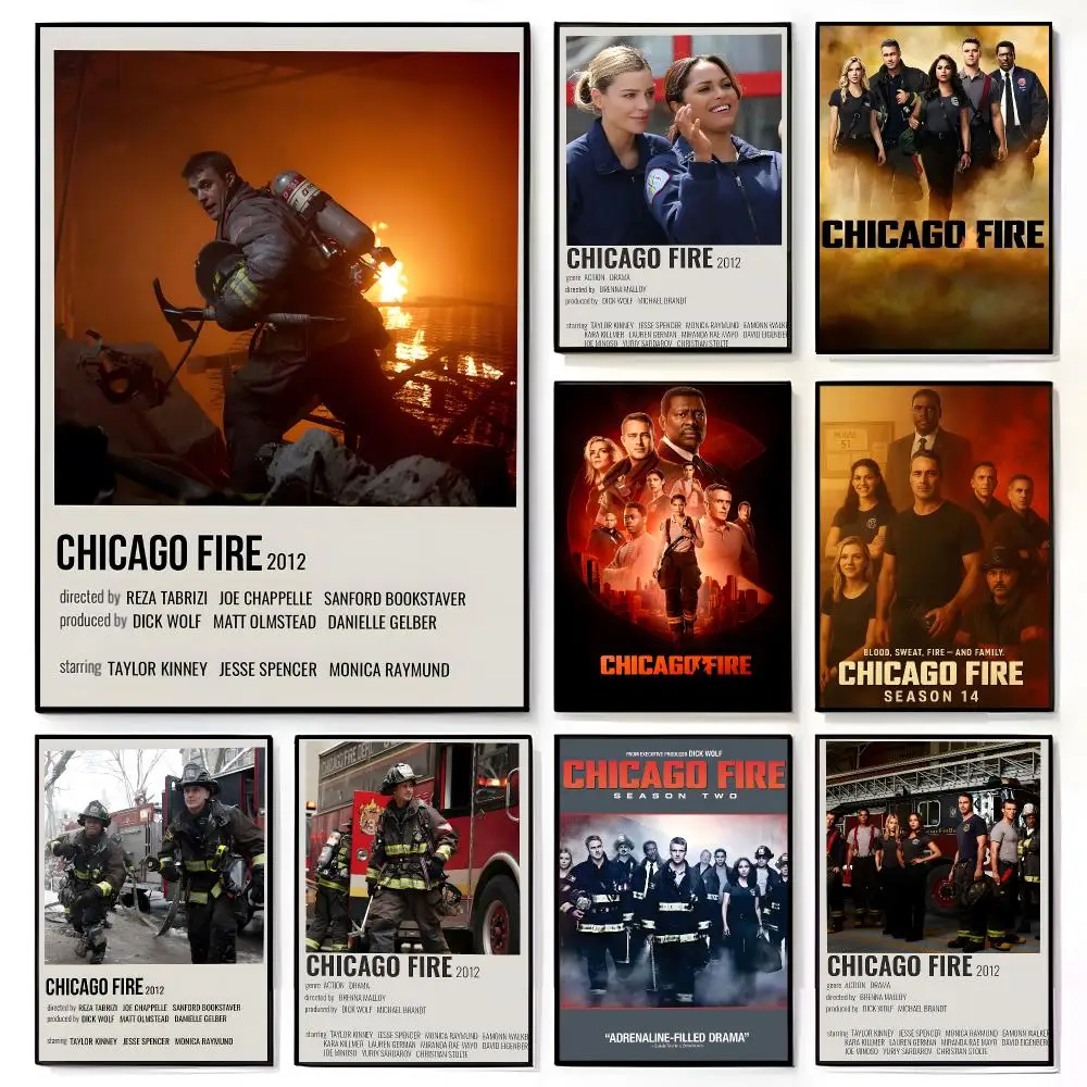 Tv Drama Rescue C-Chicago Fire Poster American Film Mural Home Childrens Room Wall Decor Print