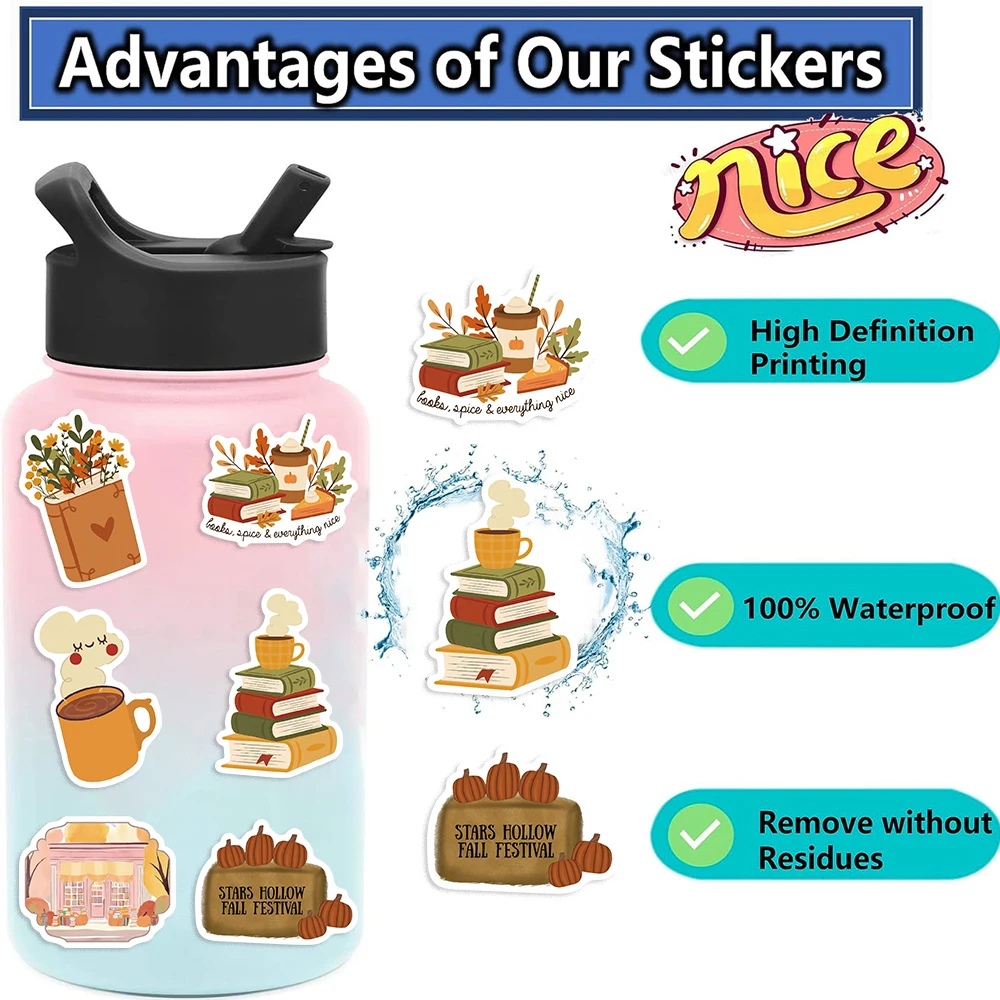 50/100 قطعة الخريف الإبداعية التوضيح ملصقات حقيبة سفر الهاتف المحمول الأمتعة ملصقات كلاسيكية ديكور المنزل Diy بها بنفسك