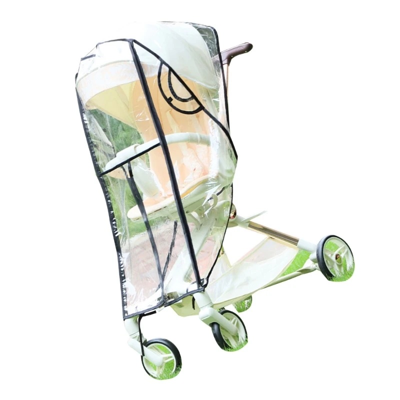 Baby Stroller Rain Cover Universal Clear Windproof Protections Weather Shield