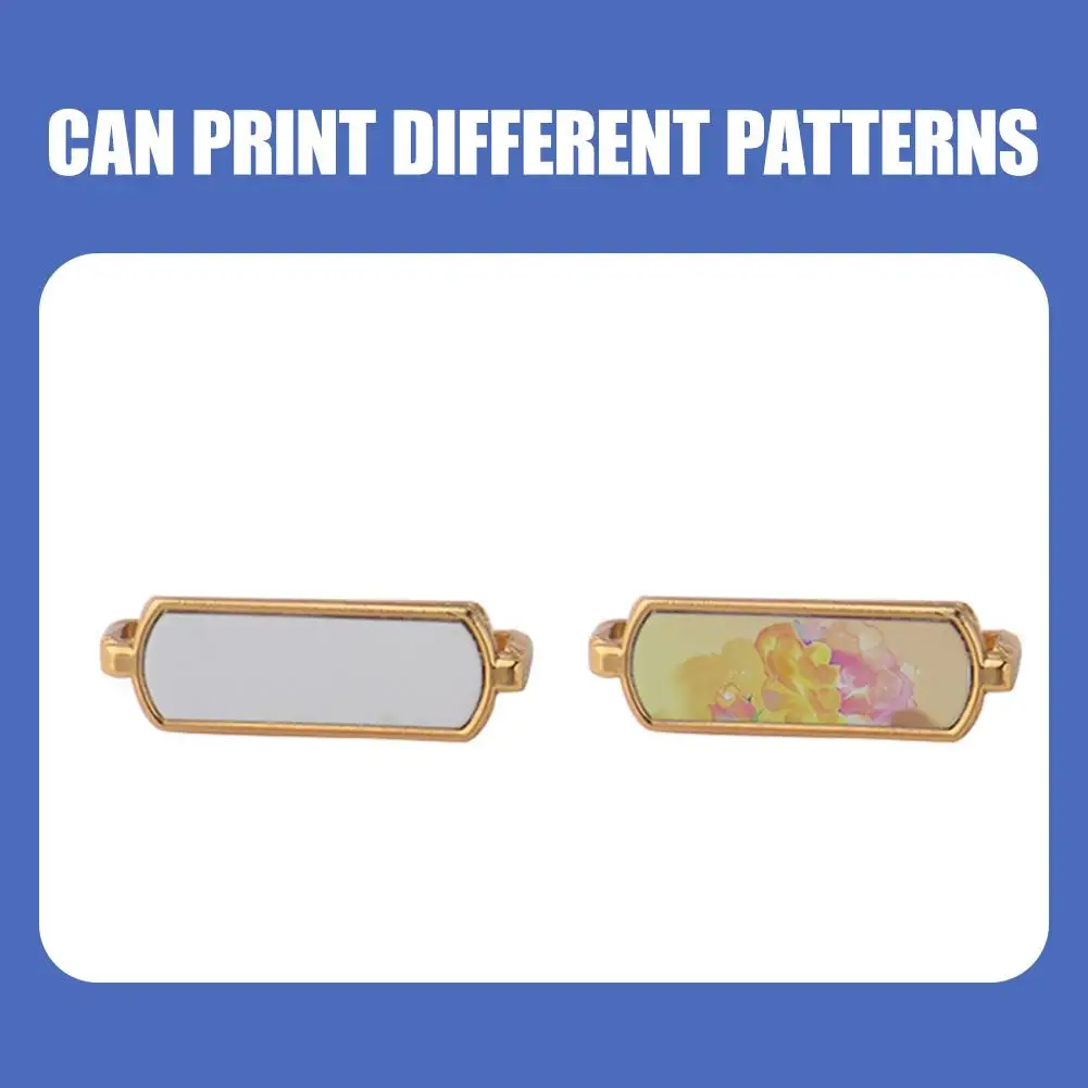 DIY Metal Watch Band Decorative Buckle Custom Printed Silver Strap Accessory Rose Pattern Watch /Gold/ Gold 3 Photo Colors D7A1
