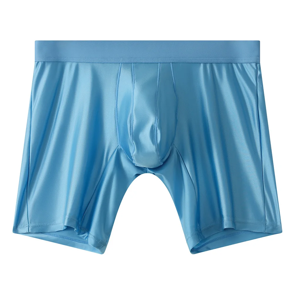 

Satin-like Boxer Men Ice Silk Briefs Femboy Pouch Hot Hot Lingerie Quick-dry Adult Underwear Soft Elastic Lengthen Men's Panties