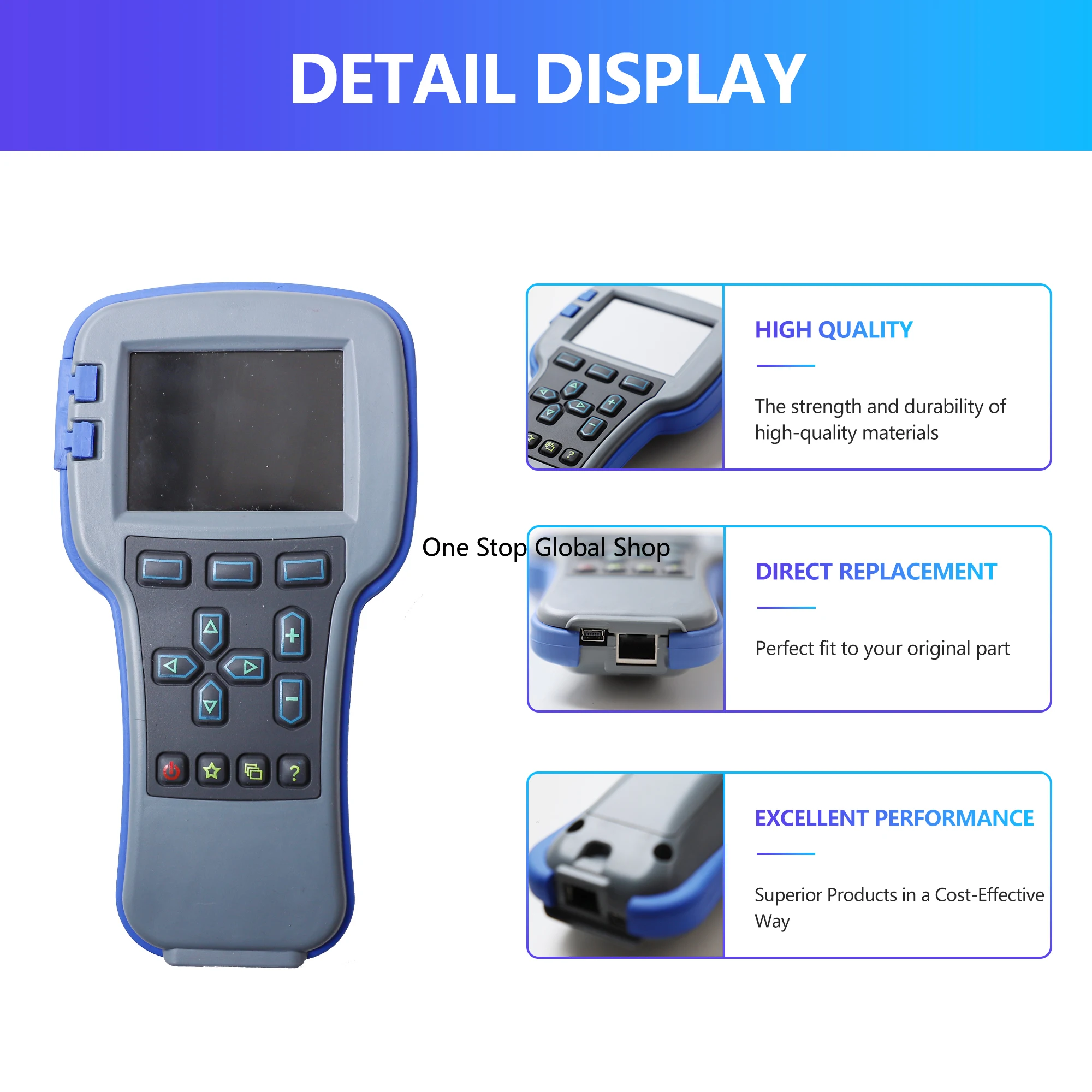 1313-4331 Handheld Programmer Replace 1313 OEM Level Handset for Curtis AC DC Motor Controller  No battery included