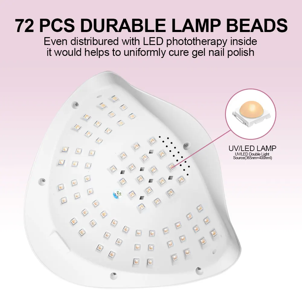 X20 LED UV unhas Secador Lâmpada, 4-Speed Secadores temporização, Luz UV, Gel, unha polonês, Secagem, Manicure