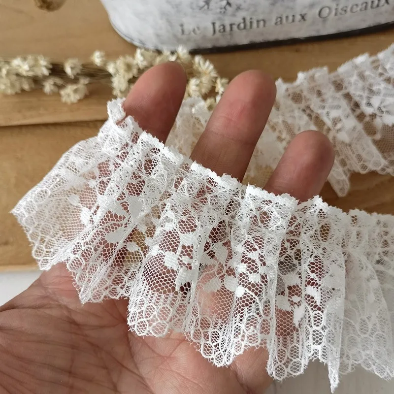 5x100 см плиссированная шифоновая ткань с оборками, лента для рукоделия, воротник для платья, отделка с рюшами, сделай сам, декор для шитья одежды