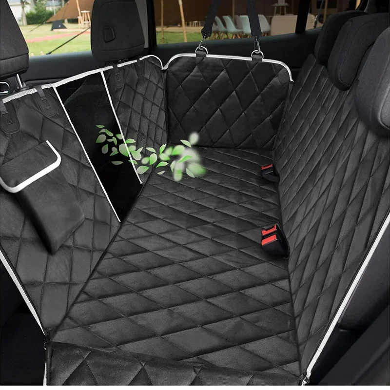 Imagem -02 - Impermeável Car Seat Cover para Dog Mesh Window e Armazenamento de Bolso Durável Hammock Scratchproof Antiderrapante se Encaixa para Carros