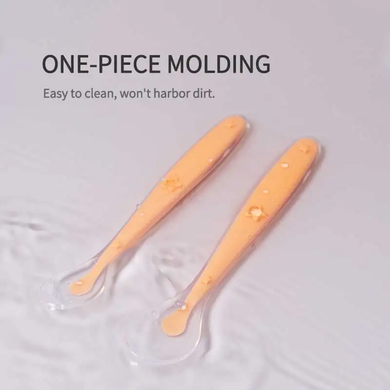 2 Pcs Baby Silicone Spoon Learning Spoon Set Stars Tableware Kids Soft Silicone Feeding Spoon Training Baby Reborn Silicone