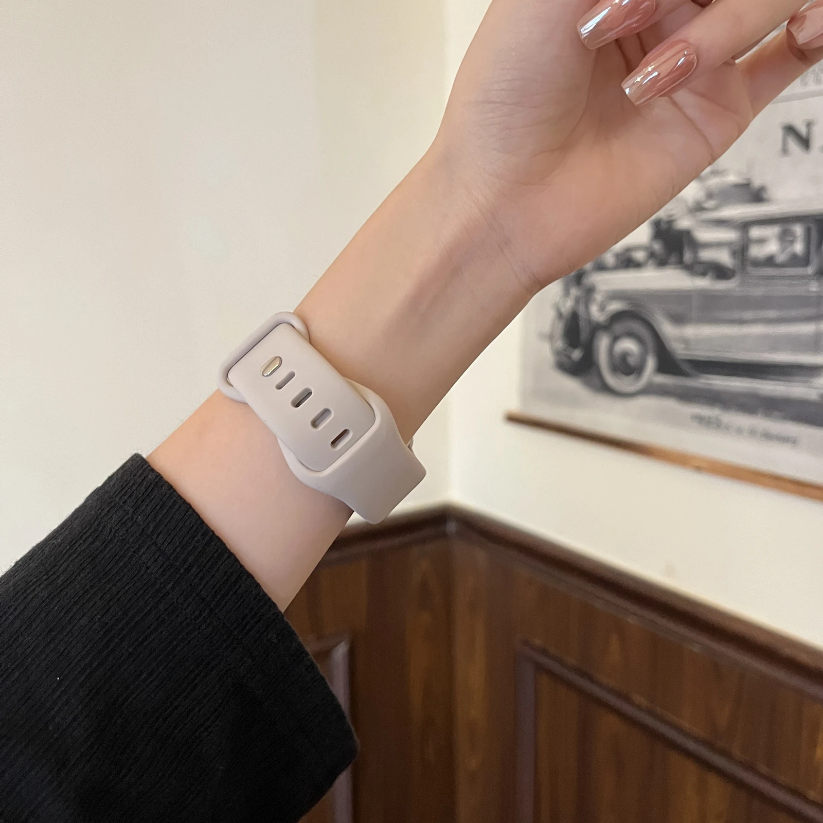 حلقة سيليكون جديدة لساعة Apple Watch Band للنساء Correa لحزام iwatch #6