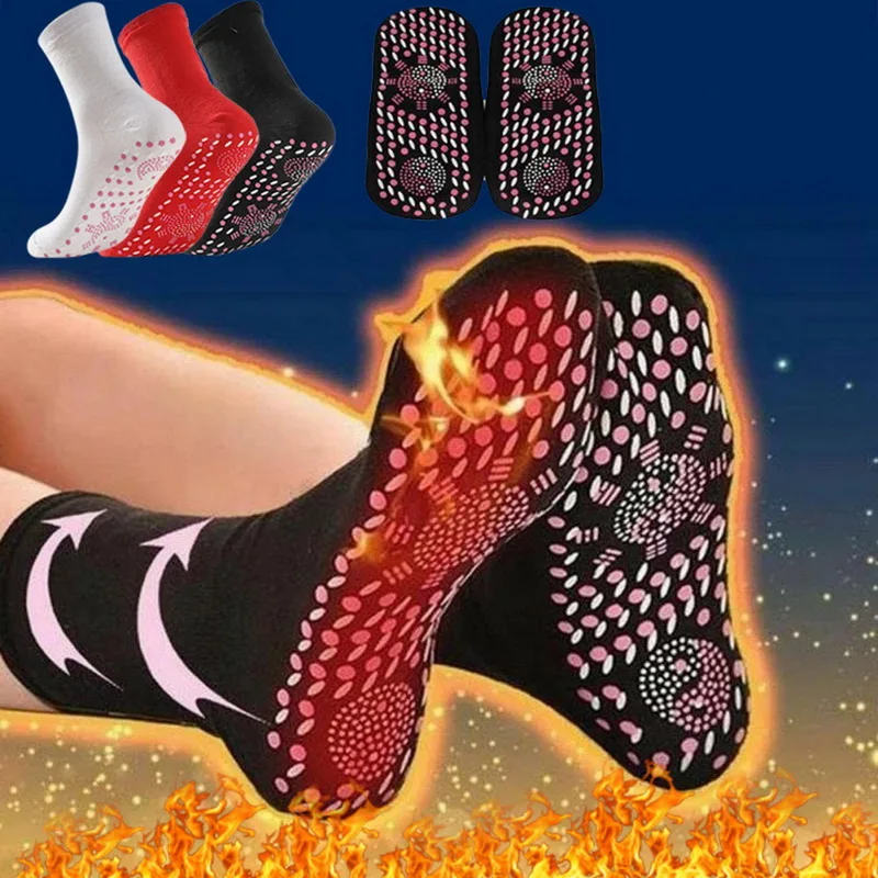 10Pairs Tourmaline Slimming Health Sock Winter Elastic Thermal Self-Heating Sock Health Care Socks Short Sock Magnetic Therapy