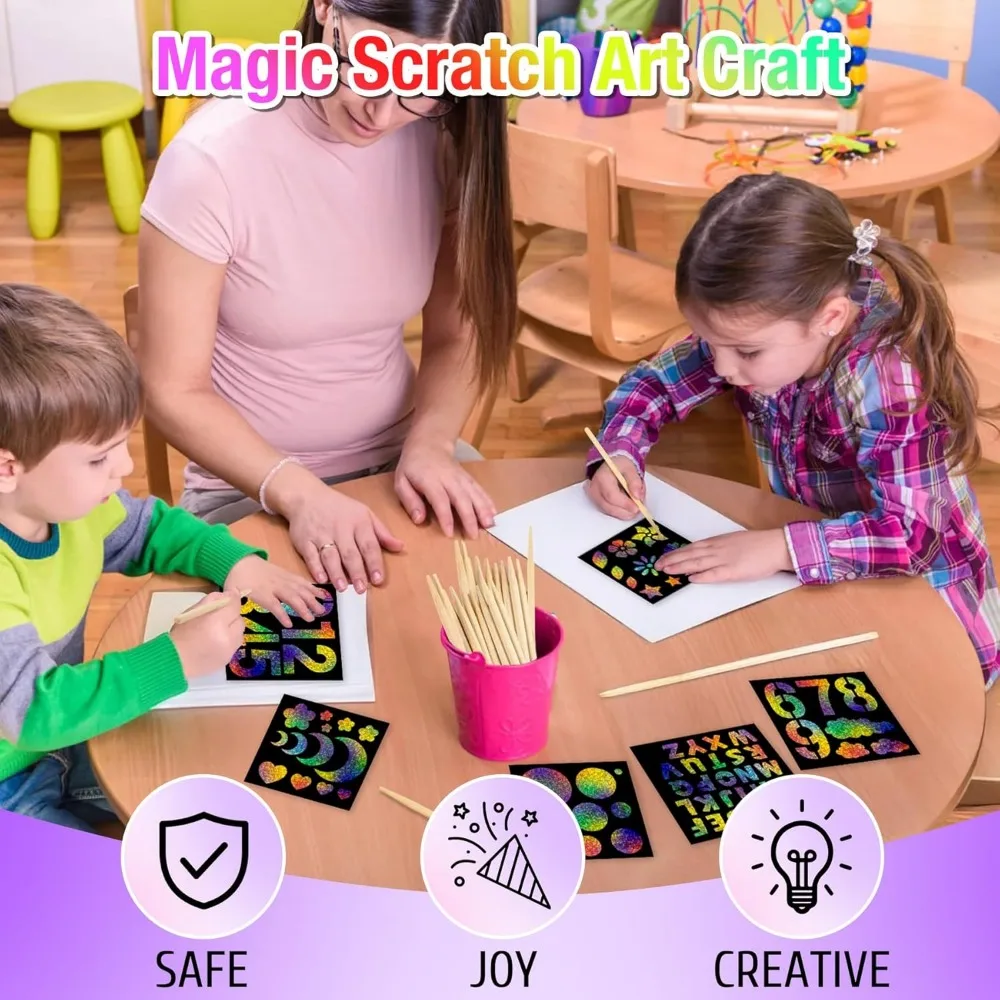 Rainbow Draft paper Art, 초안 용지 및 드로잉 템플릿, 종이 공예 미술 키트에 대한 100개의 미니 노트