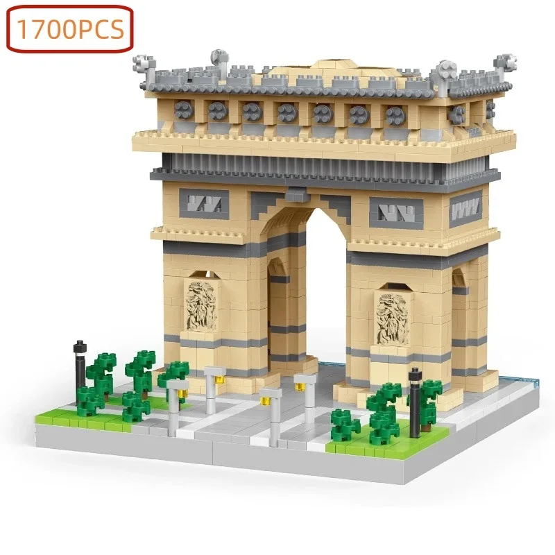 

2025 New Arc Triomphe Micro Mini Block Build Blocks Toys for AdultSymbol of Triumph and Good Luck Plastic Model Kit Boys Toys