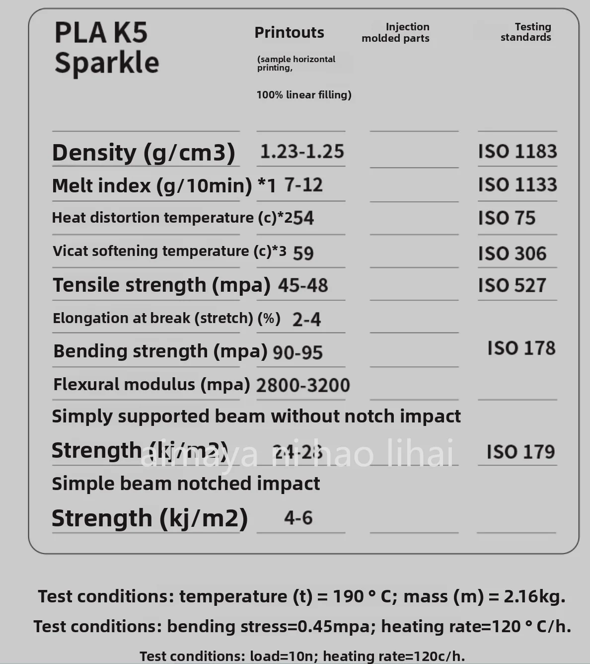 3D printing consumables THE K5 ™ PLA Sparkle aesthetic series FDM material