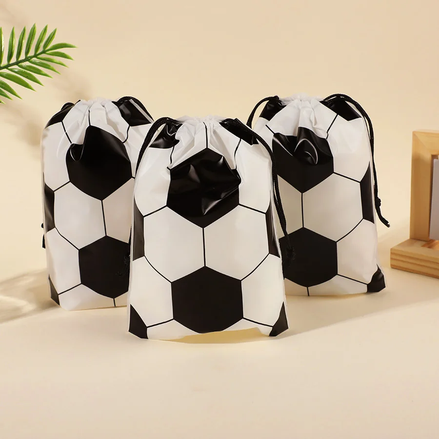 20/50 Stück Fußball-Party-Geschenktüten mit Kordelzug, Sportthema Geburtstags-Geschenktüten, Team-Feier Deko-Zubehör – Detail 4
