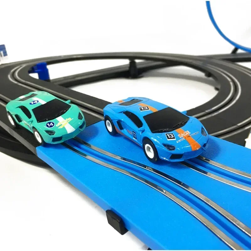 1:64 New Electric Race Track Car Accessories Toys Double Remote Control Car Autorama Circuit Railway Slot Vehicle Kids Gifts