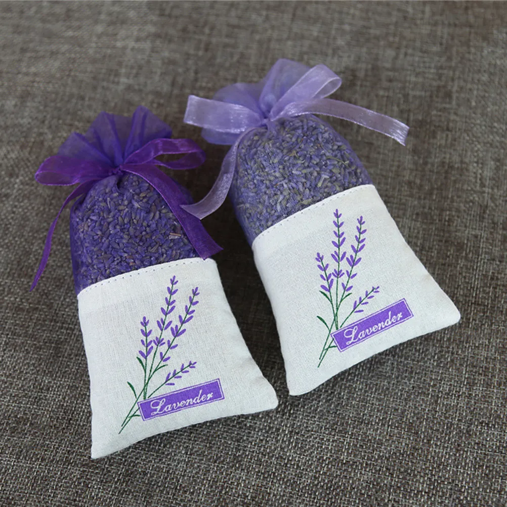 20Pcs Lavender Sachet Bags Beautiful Flower Print Portable Fragrance Pouches for Jewelry Storage Dried Herbs Pocket Watch
