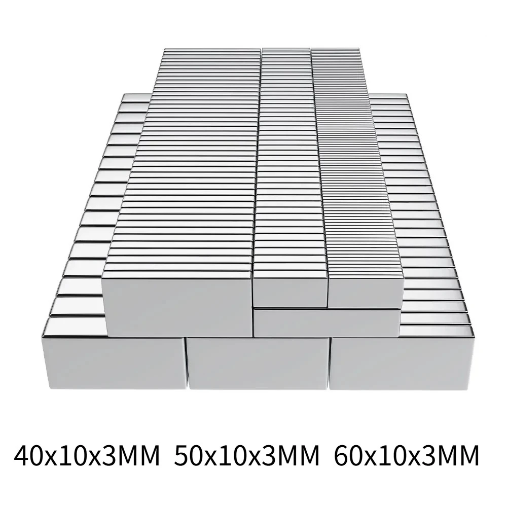 Square-shaped Sheet Magnets 40x10x3/50x10x3/60x10x3MM Square Magnet for Crafts Kitchen Whiteboards Home Office and Projects