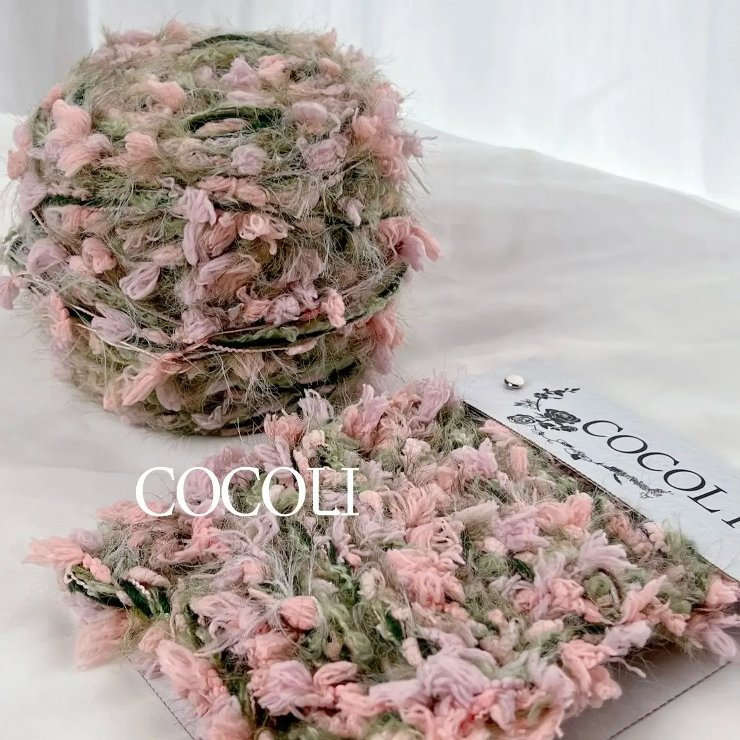 4pcs Colorful Multi Style Hand Mixed Thread,Hand Woven Scarves Bags Thread,High-end Color Matching Fashionable Floral Patterns