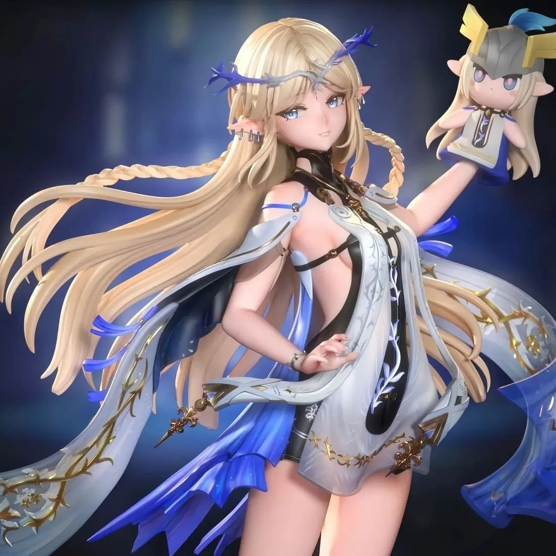 Wuthering Waves Cartethyia Stehende Anime-Figur GK Harz Sammlermodell Desktop-Ornament Geburtstagsgeschenk