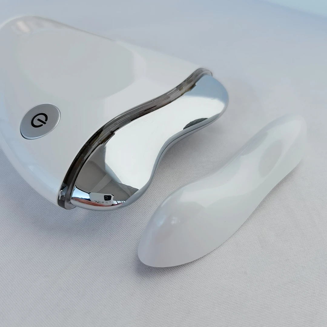 العلامة الخاصة الباردة والساخنة تدليك الوجه الحرارة الاهتزاز المنزل استخدام USB أدوات غواشا الكهربائية كشط الوجه مدلك #6