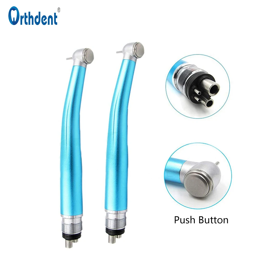 Colorful Dental High Speed Handpiece Ceramic Bearing Standard Push Button Air Turbine NSK Style Single Spray Instrument