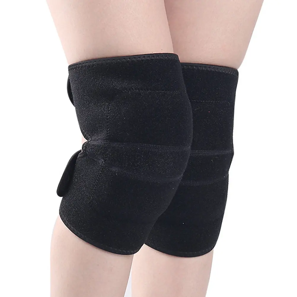 1Pair Thick Sponge Knee Pad Breathable Elastic Kneepads Eva Support Adjustable Strap Non Slip Knee Sleeve for Outdoor Sports