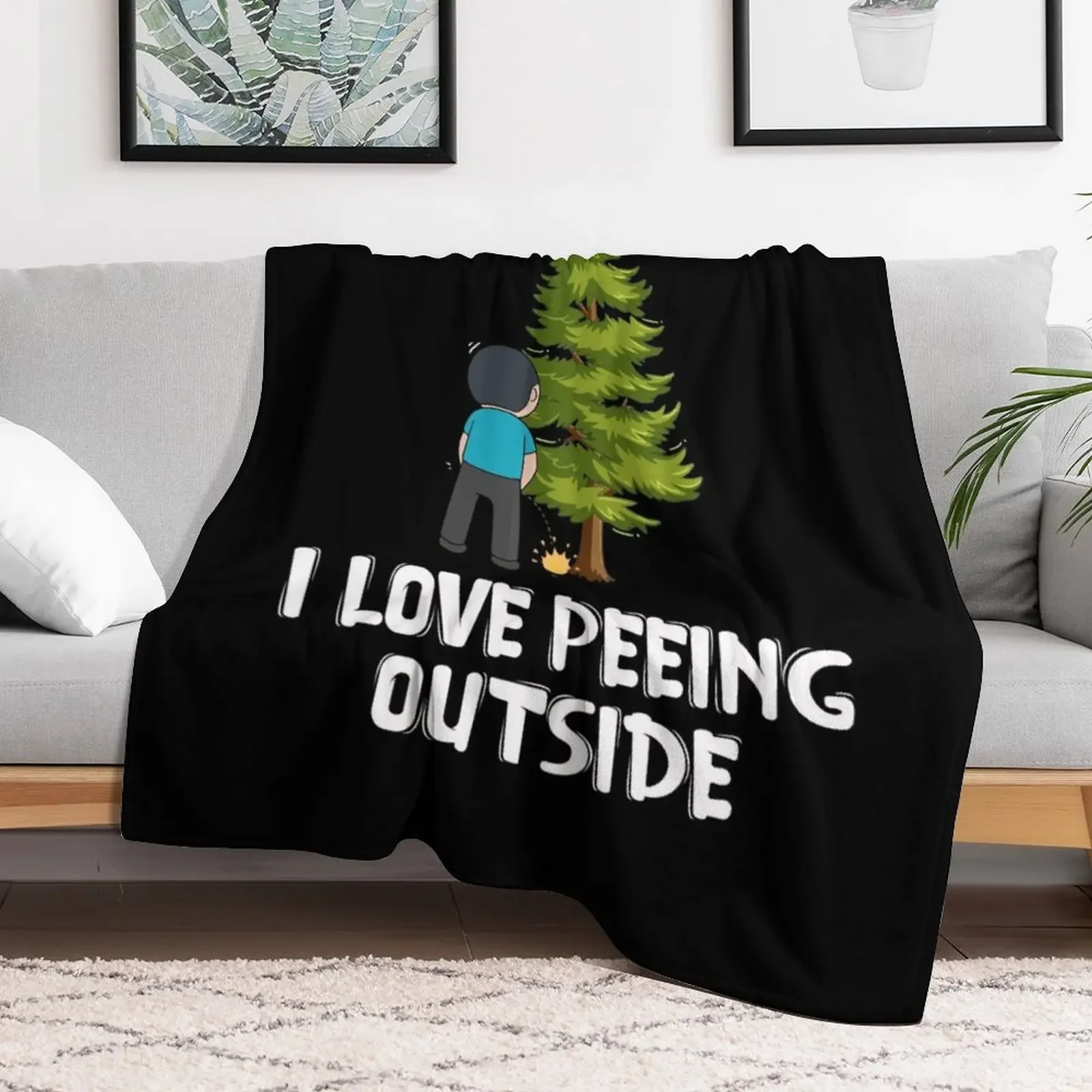 I Love Peeing Outside - Outdoor Camping Throw Blanket Hairy Luxury Throw Extra Large Throw Blankets