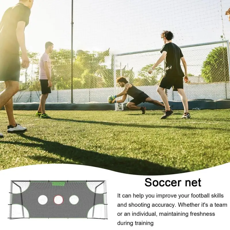 Сетка-мишень для футбола Съемная сетка для футбольных ворот с 1/3/5 отверстиями футбольное тренировочное оборудование для метания повышения точности