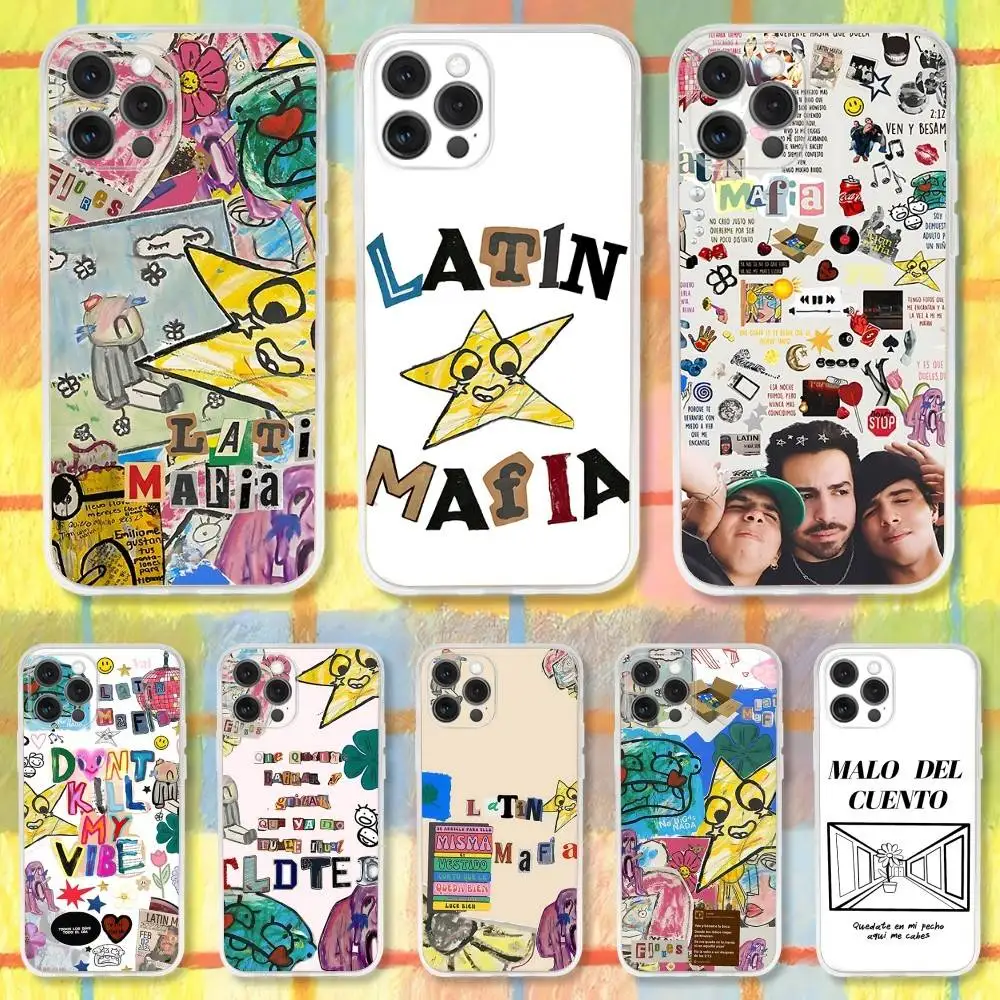 

Latin Mafia Phone Case For iPhone 16,15,14,13,12,11 Pro,Max,Plus,X,XS,XR,SE,Mini Transparent Silicone Soft